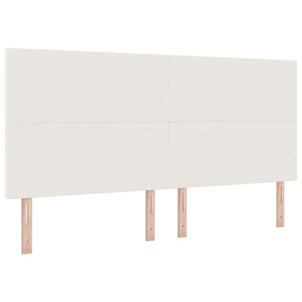 vidaXL Uzglavlje s uzglavljem Krema 200 cm Lažna koža