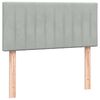 vidaXL Box Spring krevet s madracem svijetlo sivi 80x220 cm samt