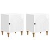 vidaXL Noćni ormar 2 pcs Bijela visokog sjaja 43 x 34,5 x 50 cm