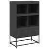 vidaXL Visoka komoda crna 68x39x111,5 cm od čelika