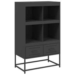 vidaXL Visoka komoda crna 68x39x111,5 cm od čelika