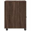 vidaXL Stalak za pisač s kotačima smeđa boja hrasta 60 x 50 x 67 cm