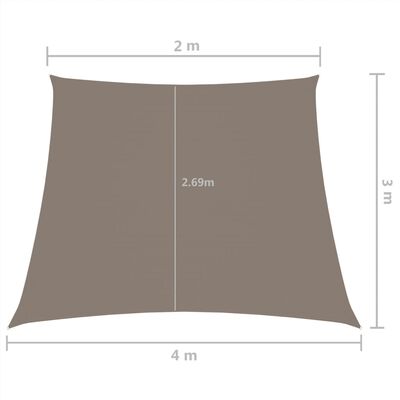 vidaXL Jedro protiv sunca od tkanine Oxford trapezno 2/4x3 m smeđesivo