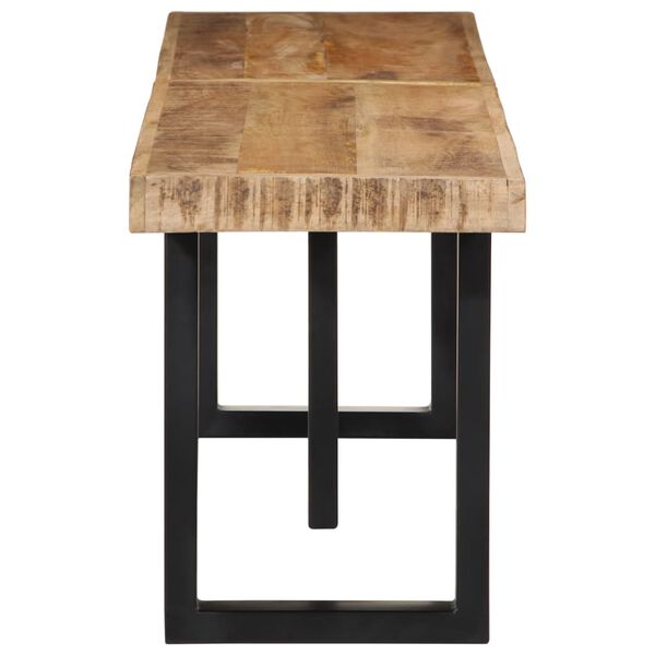 vidaXL Klupa 160 cm od grubog masivnog drva manga i čelika