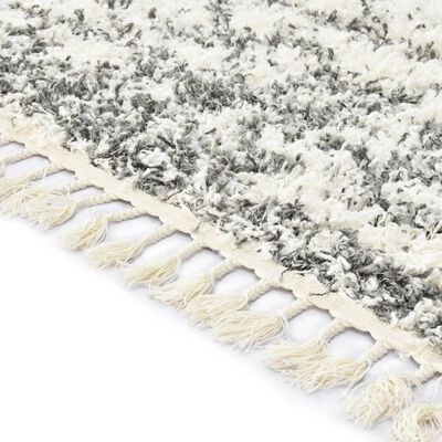 vidaXL Čupavi berberski tepih PP bež i boja pijeska 160 x 230 cm