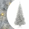 vidaXL Božićno drvce s 300 LED svjetlima s stalakom Srebrno 240 cm PET