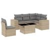 vidaXL 6-dijelni set vrtnih sofa s jastucima bež od poliratana