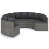 vidaXL 6-dijelni set vrtnih sofa od poliratana s jastucima sivi
