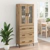 vidaXL Highboard s ladicama 2 pcs Umjetnički hrast Konstruirano drvo