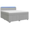 vidaXL Boxspring krevet s madracem Svjetlosiva 140 x 200 cm Tkanina