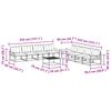 vidaXL Set vanjskih sofa s jastukom 9 pcs Prirodna i crna