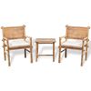 vidaXL 3-dijelni bistro set od bambusa s jastucima