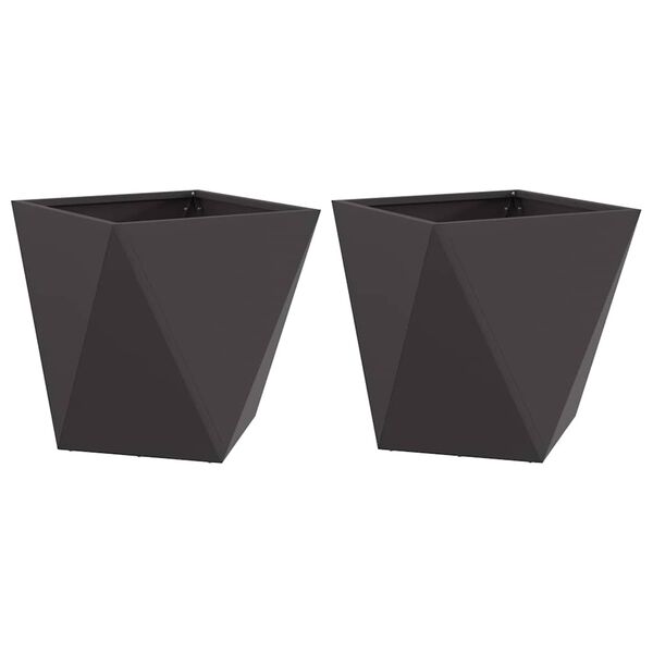 vidaXL Sadilica 2 pcs Crna 50 x 50 x 50 cm Čelik