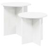 vidaXL Set pomoćnih stolića s pohranom 2 pcs Konstrukcijsko drvo