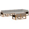vidaXL Set vanjskih sofa 8 kom. Prirodna i Svjetlosiva