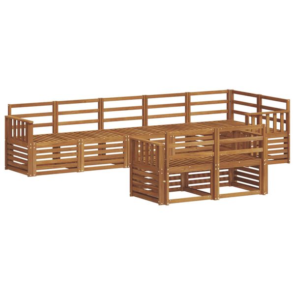 vidaXL Setovi sofa 8 pcs Prirodna Čvrsto drvo akacije