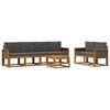 vidaXL Set vanjskih sofa 6 kom. Prirodna i antracit