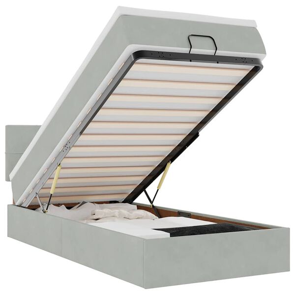 vidaXL Okvir za krevet s madraca svjetlosivi 80x200 cm bar&scaron;unasti