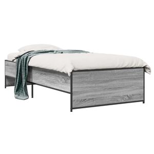 vidaXL Krevetna konstrukcija Siva Sonoma 80 x 200 cm Konstruirano drvo