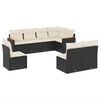 vidaXL 8-dijelni set vrtnih sofa od poliratana s jastucima crni