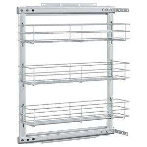 vidaXL Kuhinjska izvlačna žičana ko&scaron;ara srebrna 47 x 15,5 x 55,5 cm