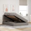 vidaXL Krevet s prostorom za pohranu s LED-om Sivo-smeđa 140 x 200 cm