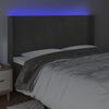 vidaXL LED uzglavlje tamnosivo 183 x 16 x 118/128 cm bar&scaron;unasto
