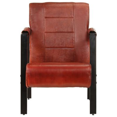 vidaXL Fotelja od prave kozje kože 60 x 80 x 87 cm tamnosmeđa