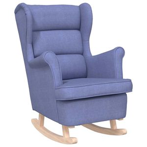vidaXL Stolica za ljuljanje 74x90x102 cm od tkanine traper-plava