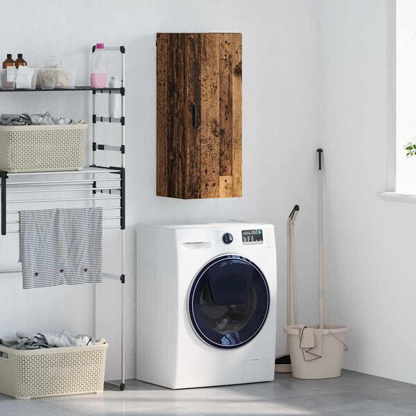 vidaXL Zidni ormarić Staro drvo 34,5 x 34 x 90 cm Konstruirano drvo