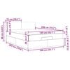 vidaXL Otomanski krevet s madracem krem 140x200 cm tkanine