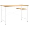 vidaXL Stol za računalo bijeli i hrast 105 x 55 x 72 cm MDF i metal