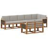 vidaXL Set vanjskih sofa 8 pcs Prirodna i svjetlosiva Poliester