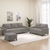 vidaXL 3-dijelni set sofa s jastucima svjetlosivi bar&scaron;unasti