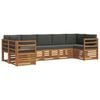 vidaXL Set vanjskih sofa 7 kom. Prirodna i antracit