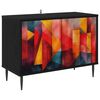 vidaXL TV ormar HEESCH 69 x 33 x 50,5 cm Crni hrast Konstruirano drvo