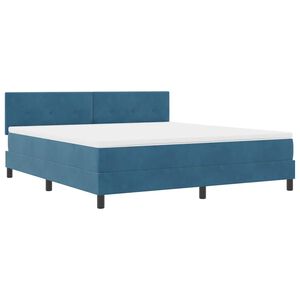 vidaXL LED Box Spring Krevet Tamno plava 180 x 200 cm Bar&scaron;un