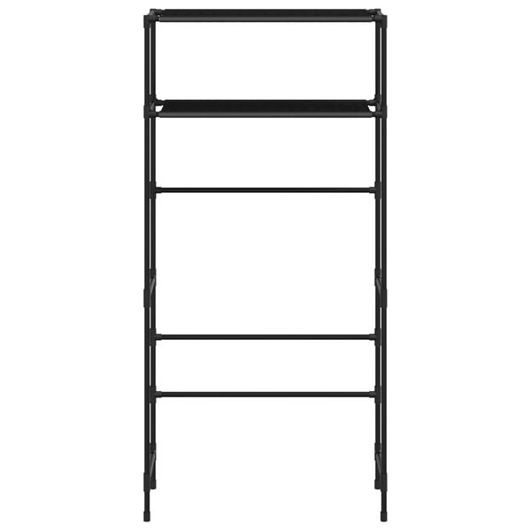 vidaXL Stalak za pohranu na 2 razine crni 69 x 28 x 143 cm željezni