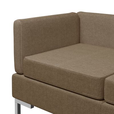 vidaXL Modularne kutne sofe s jastucima 2 kom od tkanine smeđe