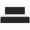 vidaXL Krevet s madracem i skladi&scaron;tem Crna 200 x 200 cm Poliester