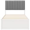 vidaXL Krevetni okvir s tapiciranim uzglavljem Svijetlo siva