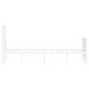 vidaXL Metalni okvir kreveta uzglavlje i podnožje bijeli 120x190 cm