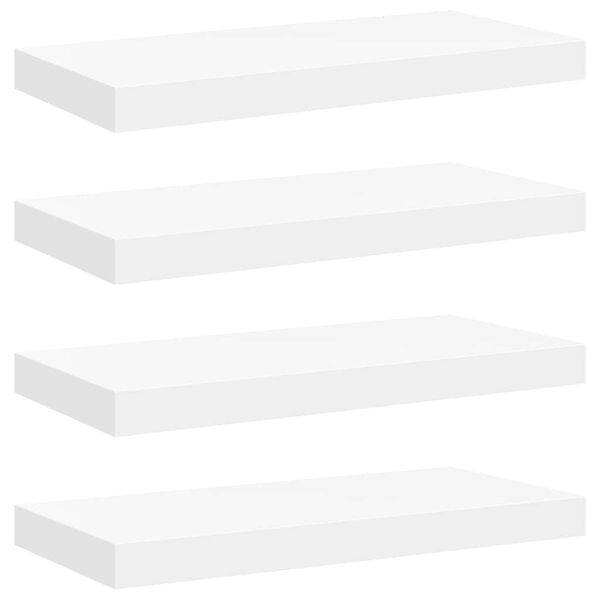 vidaXL Plutajuće zidne police 4 kom bijele 50 x 23 x 3,8 cm MDF
