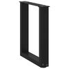 vidaXL Noge za klub stolić U-oblik 2 kom Crne 38 x (42-43) cm Čelik
