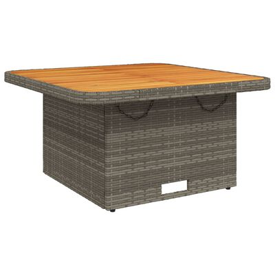 vidaXL Vrtni stol sivi 80 x 80 x 71 cm od poliratana i bagremovog drva