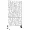 vidaXL Zaslon za privatnost 100 x 50 x 180 cm Nehrđajući čelik Srebrna