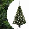 vidaXL Umjetno božićno drvce s kuglicama 120 cm 150 LED lampica