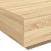 vidaXL Stolić za kavu s LED svjetlima boja hrasta sonome 80x80x31 cm