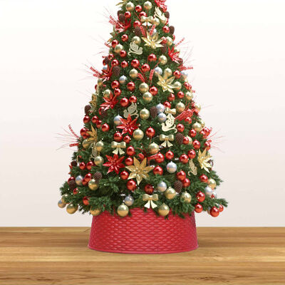 vidaXL Podloga za božićno drvce crvena Ø 54 x 19,5 cm