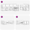 vidaXL Set vanjskih sofa s jastukom 7 pcs Prirodna i crna